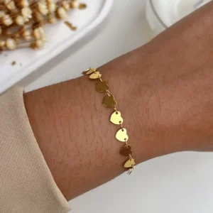 Pulseira medalha de coração